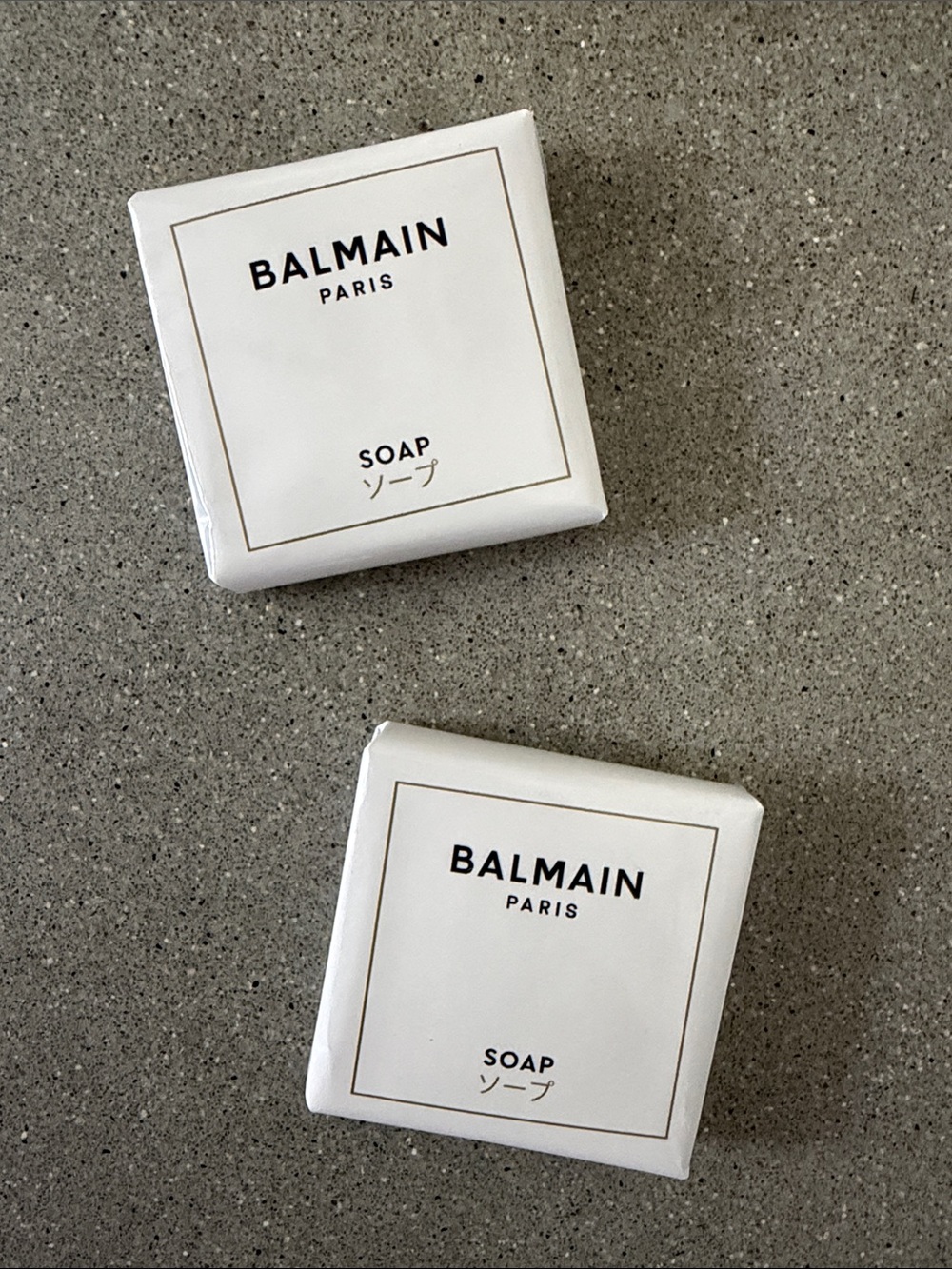 NWT Balmain Paris Bar Soap - 2 Piece Set - Japanese